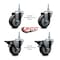 Service Caster 35 Inch Thermoplastic Rubber 12 MM Threaded Stem Caster Set 2 Brakes SCC SCC-TS20S3514-TPRB-M1215-2-PLB-2 - alternate 4